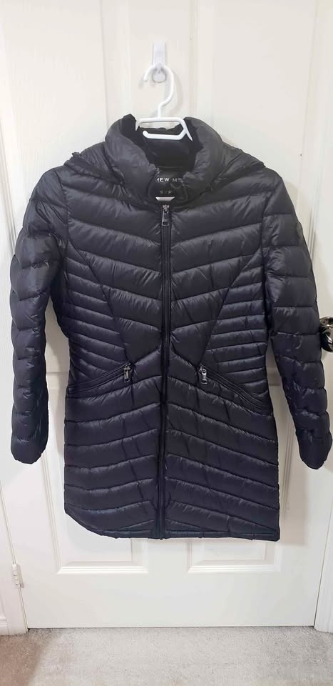 Andrew Marc Black Puffer Coat Size S