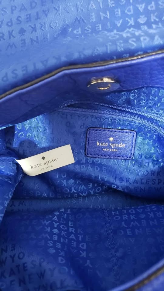 Kate Spade New York Blue Leather Hand Bag With Straps - photo 4