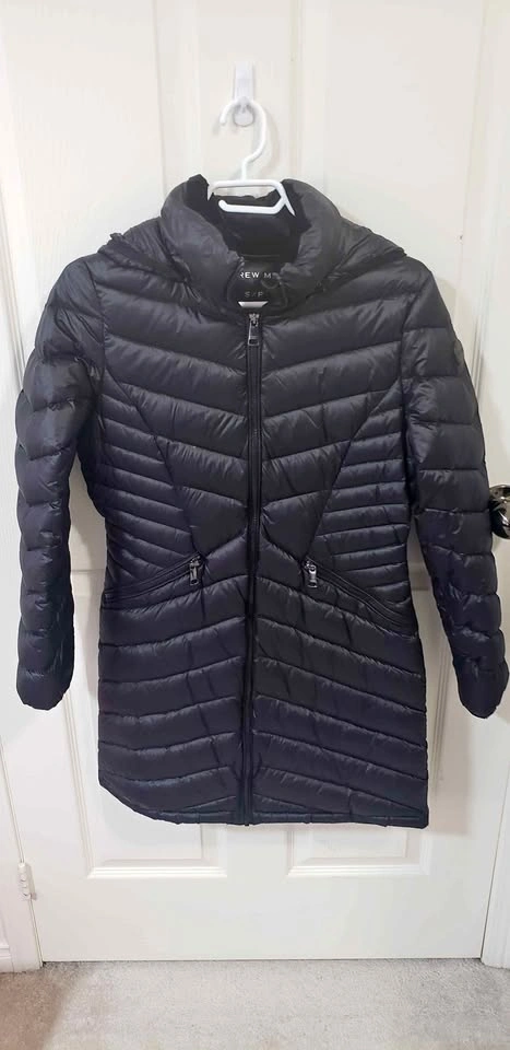 Andrew Marc Black Puffer Coat Size S