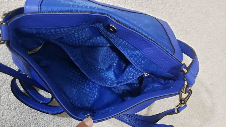 Kate Spade New York Blue Leather Hand Bag With Straps - photo 2