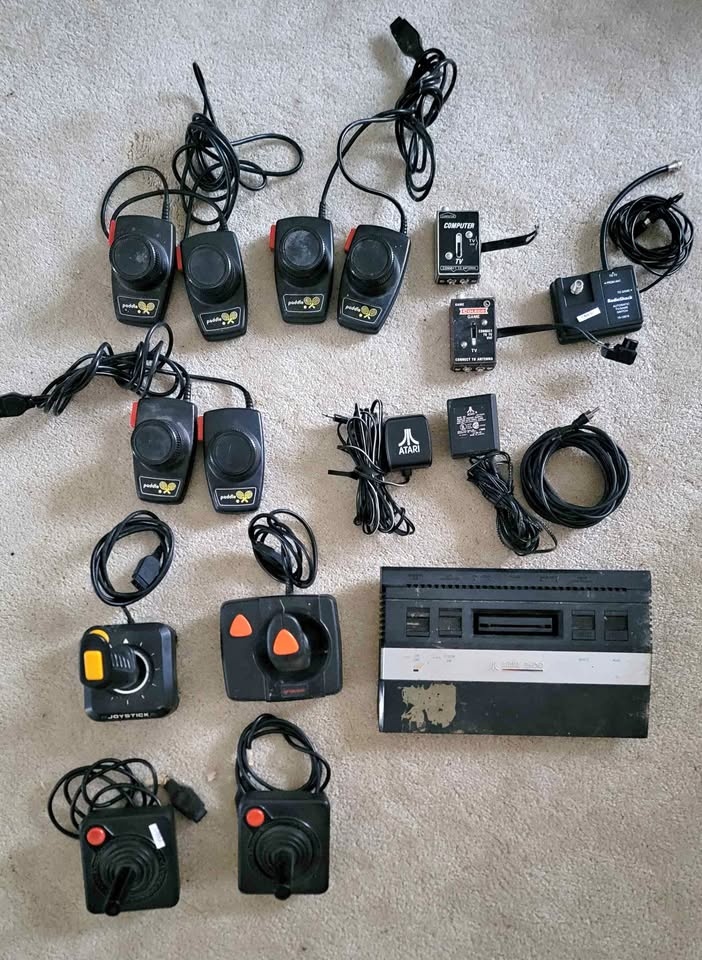 Atari 2600 Console, Games Bundle and Controllers