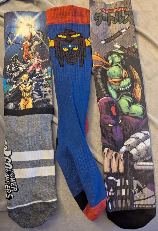 Power Rangers, TMNT, Voltron Socks