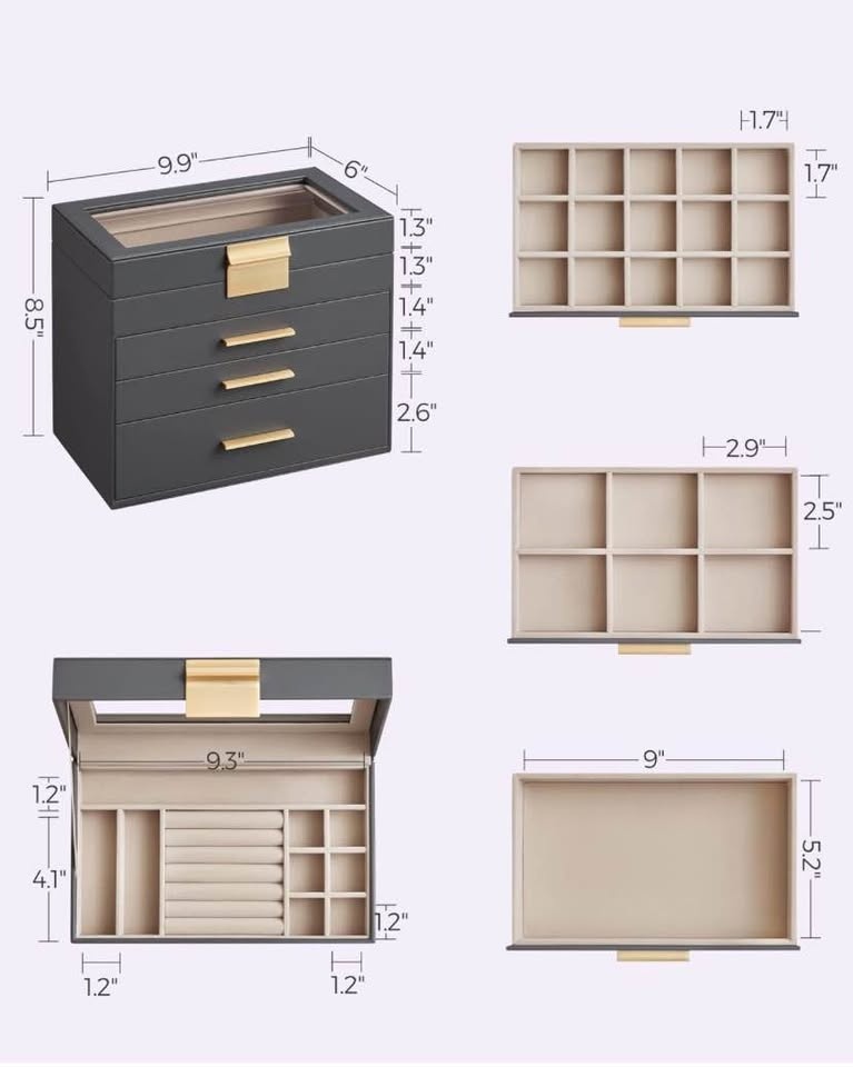 SONGMICS Jewelry Box Organizer ✨ Elegant Jewelry Storage - photo 5