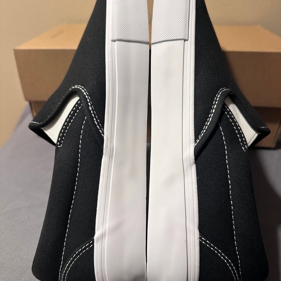 Clearweather DODDS Black Canvas Low Top Slip-On Shoes size 9.5 M - photo 3