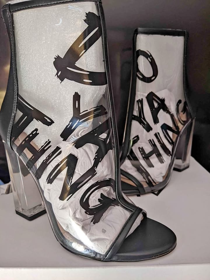 Crystal Clear 🔮 Cube Heel Boot SZ 6