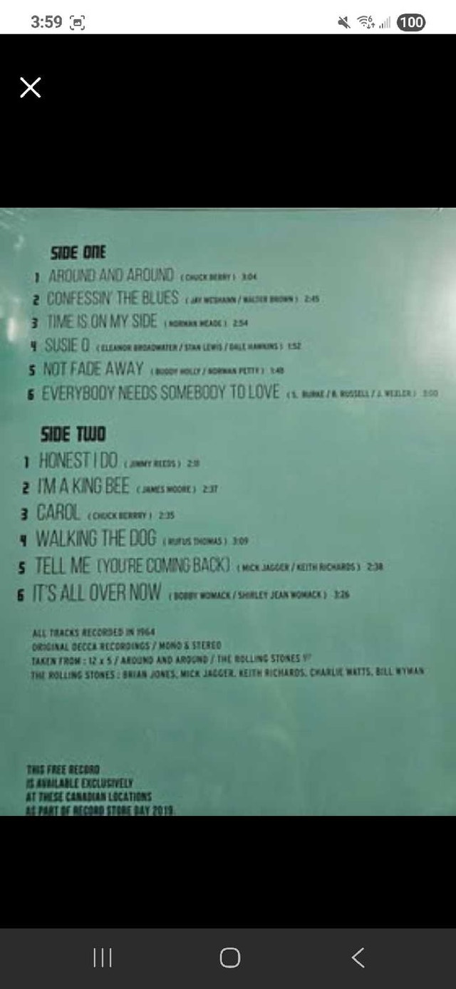 Rolling Stones Early Tracks vinyl record, NEW, still seale - photo 3