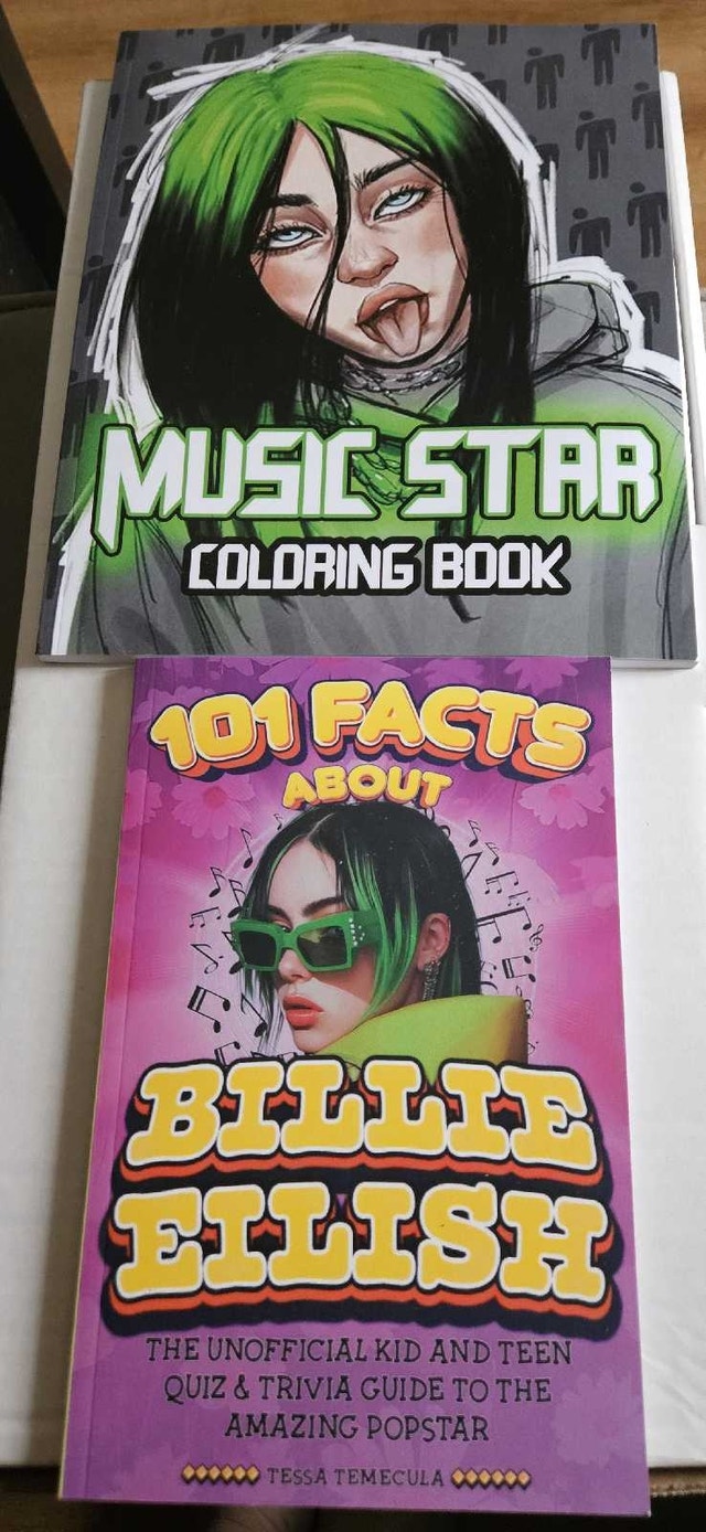 Billie Eilish trivia book and colouring book, NEW - photo 2