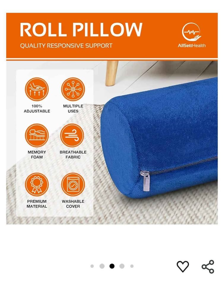 Neck Roll Memory Foam Pillow - photo 4