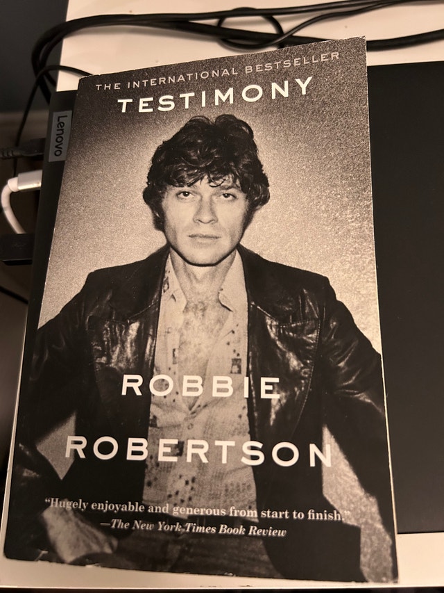 Testimony-Robbie Roberson-Hand Signed Paperback Book