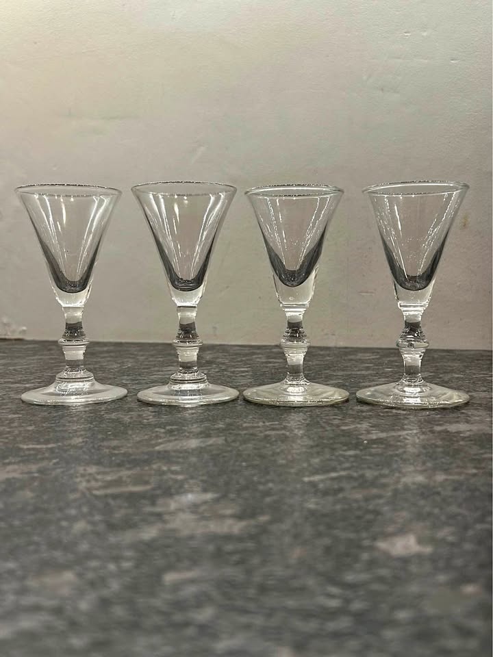 Set of four SHERRY glasses by Libbey Georgian line