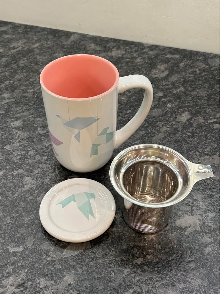 DAVIDsTEA Nordic tea mug with an origami bird mobile pattern - photo 5