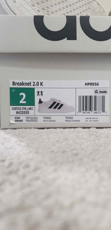 Adidas Child Breaknet 2.0 K Sneaker Size 2Y - photo 5