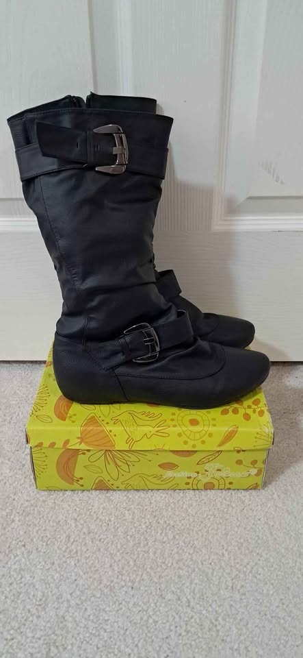Women Black Boots Size 7.5 - photo 2