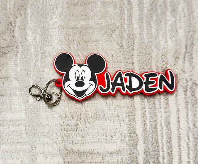 Custom Name Mickey Mouse Keychain
