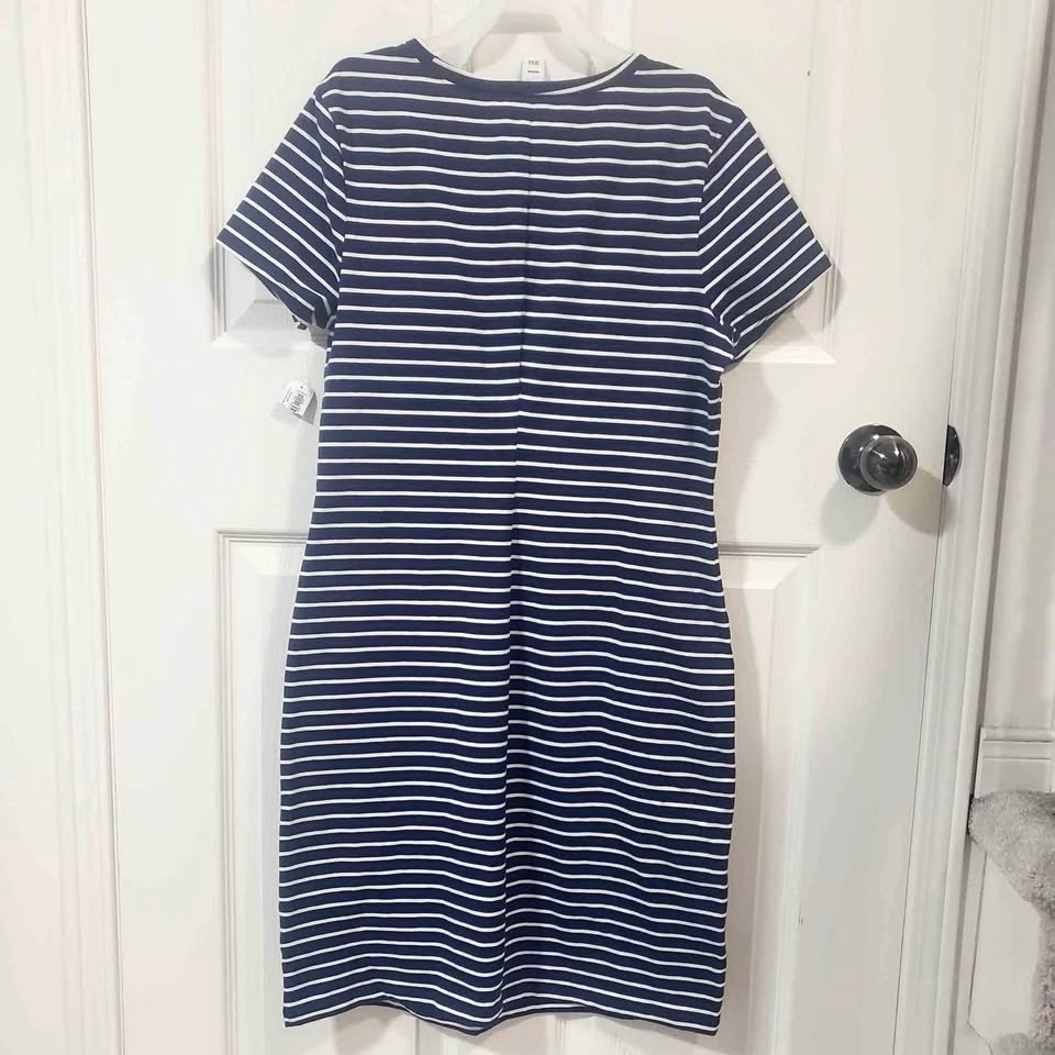 Womens Old Navy Dress Size Medium Striped Blue