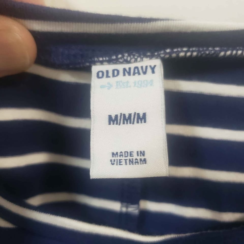 Womens Old Navy Dress Size Medium Striped Blue - photo 2