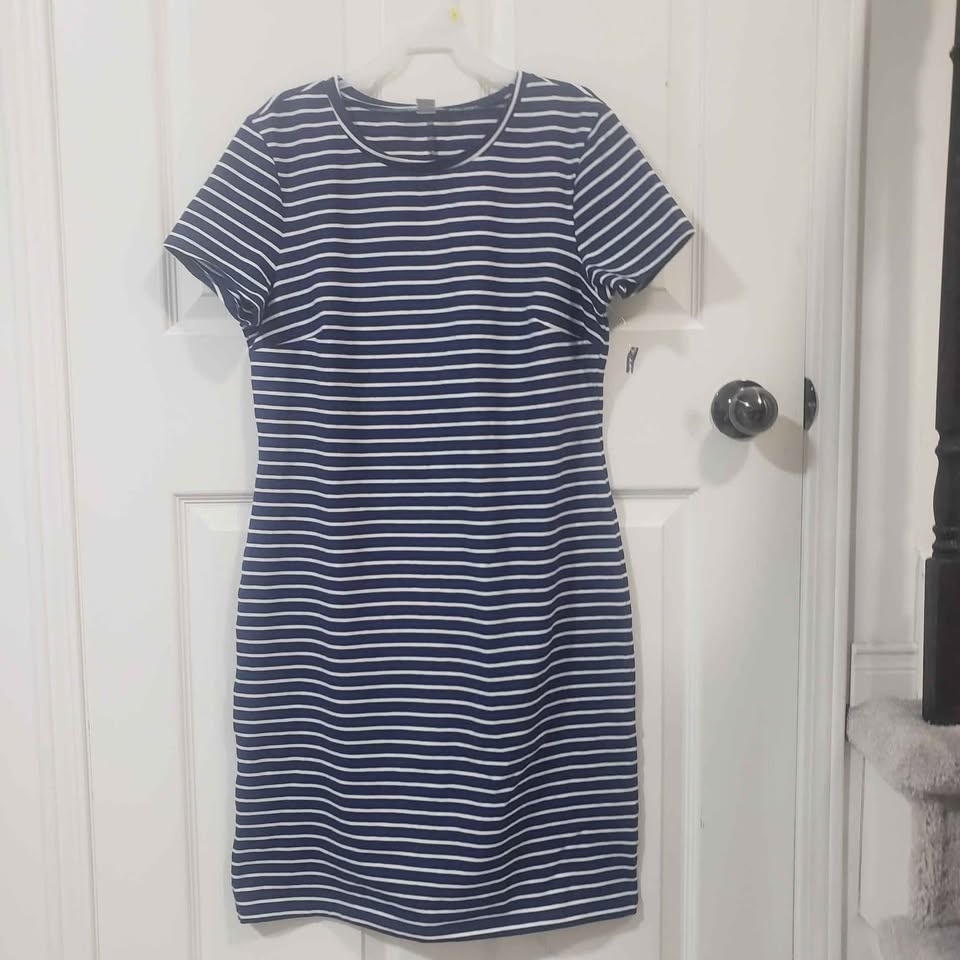 Womens Old Navy Dress Size Medium Striped Blue - photo 3