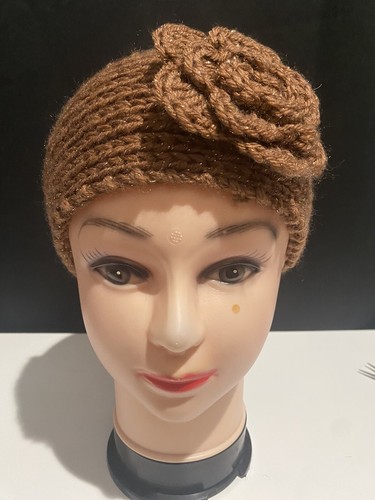 Winter Wide Camellia Flower Knit Crochet Headband _A - photo 4