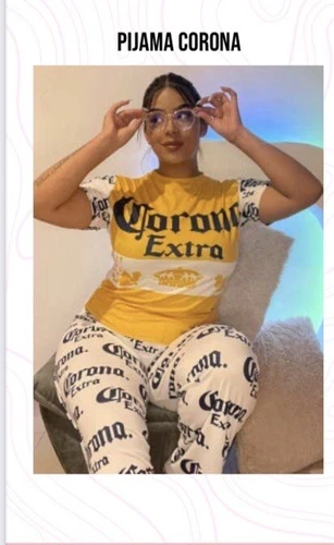 Corona pajama set, pants and t-shirt, Colombian made, one size f - photo 2