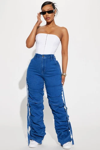 Willow Stacked Jeans - Dark Wash Women Size 14