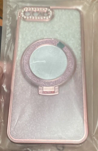 For iPhone 7P, 8P Bling Diamond MagSafe Magnetic Ring Mirror Cas