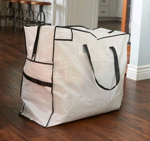 Large Storage Bags Polyethylene White & Black 20X20X12 Lot of 10 - photo 3