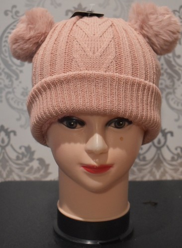 Women Girl Kids Thick Warm Winter Knitted Hat Cap Beanie With Fu - photo 3