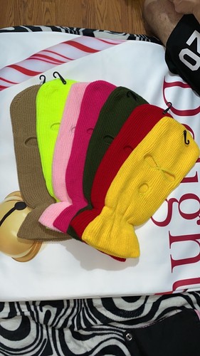 Knit Hat Full Head Beanie Hat Balaclava Face Cover Winter Ski Cy