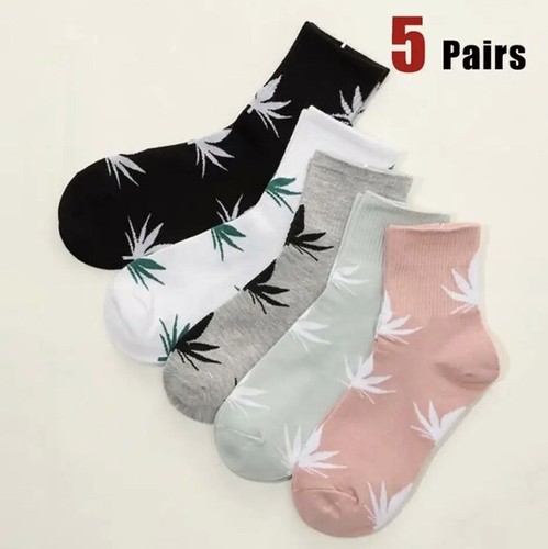5 Pairs Maple Leaf Ankle Socks
