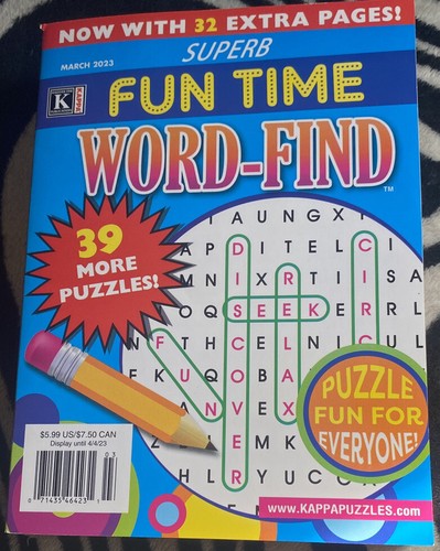 Kappa Word-Find Puzzle Book March 2023