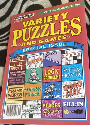 Variety Puzzles And Games special issue spring 2023 plus 40 code