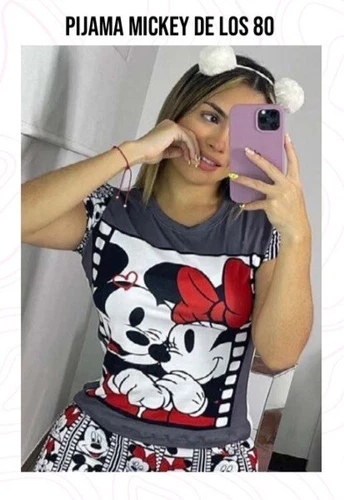 Michey 80 pajama set, pants and t-shirt, Colombian made, one siz