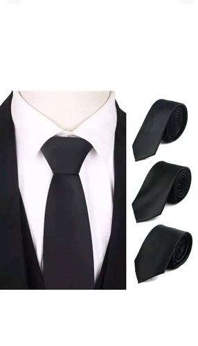 Unisex Black Ties Casual Suit, Elegant for work and meetings.