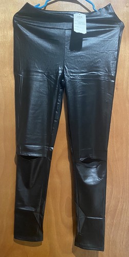 AZZ trading women's leather type pants, black Size XL - photo 3