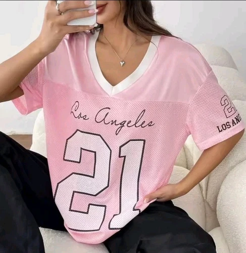 Women's short-sleeved V-neck T-shirt, breathable, size S