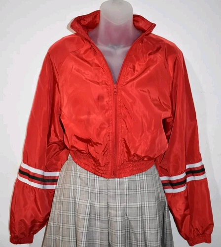 New Look Crop Red Full Zip Long Sleeve Jacket Size M - photo 2