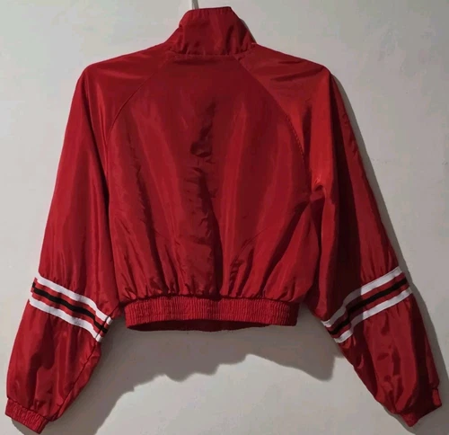 New Look Crop Red Full Zip Long Sleeve Jacket Size M - photo 5