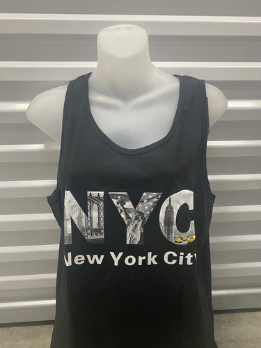 skeleton t-shirt, sleeveless, camisilla. unisex NYC logo. XL
