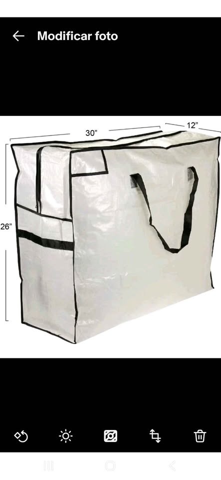 Large Storage Bags Polyethylene White & Black 20X20X12 Lot of 10 - photo 2