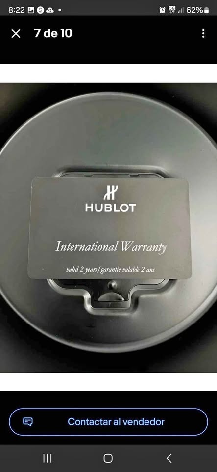 HUBLOT brand wall clock, black in case with certification card