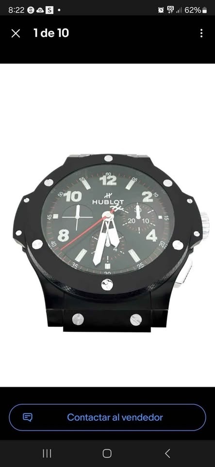 HUBLOT brand wall clock, black in case with certification card - photo 3