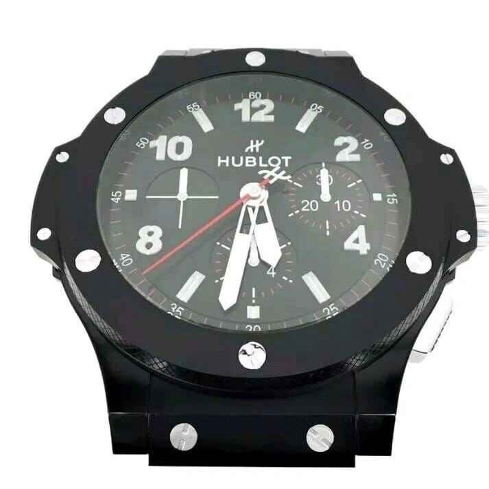 HUBLOT brand wall clock, black in case with certification card - photo 5