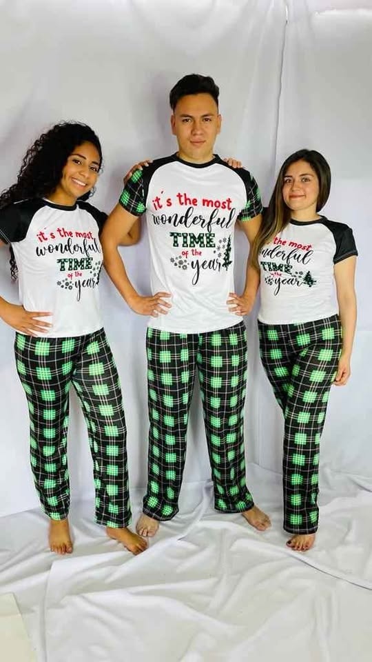 Colombian peach skin Christmas pajamas for men and women, sizes - photo 3
