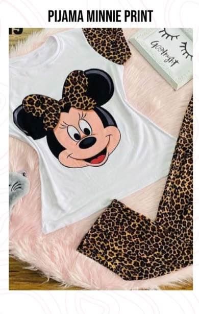 Mini Print pajama set, pants and t-shirt, Colombian made, one si