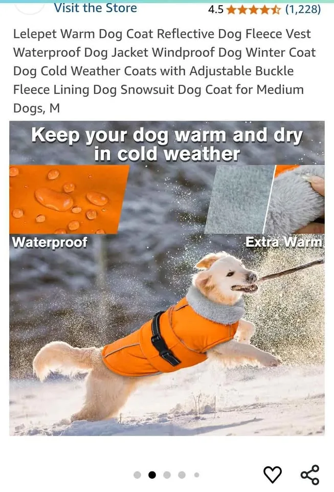 Warm Dog Coat thumbnail