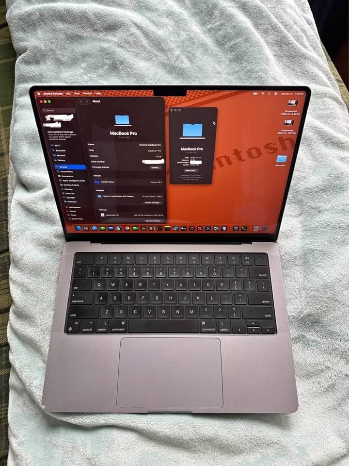 MacBook Pro 2021, M1 Pro, 14inch, 16GB Memory 512GB Storage, Mod