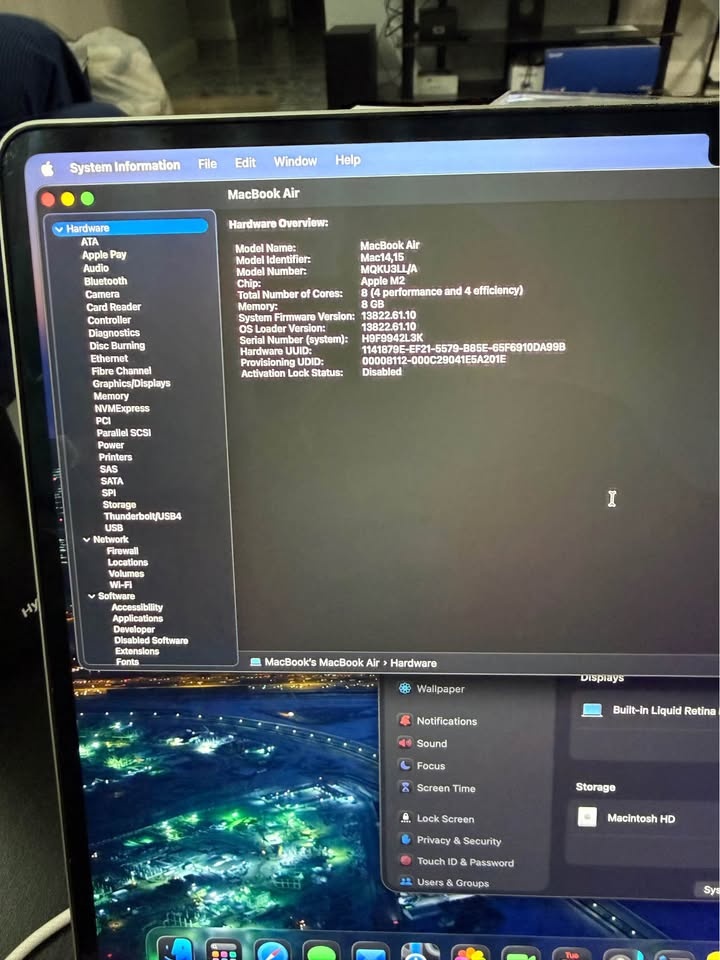 MacBook Air 2023, M2, 15inch, 8/256GB, A2941, Display issues - photo 3