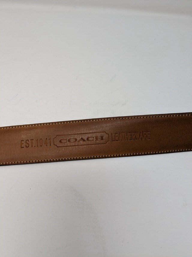 Coach Monogram Leather And Fabric Belt - photo 5