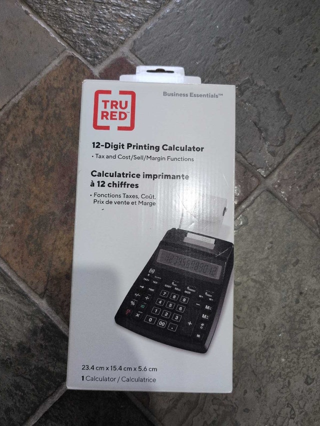 Tru Red Digital printing calculator