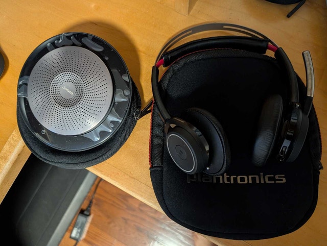 Plantronics Headset and Portable Speaker